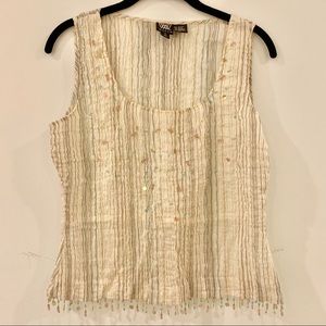Worth New York camisole crepe and beaded size 10